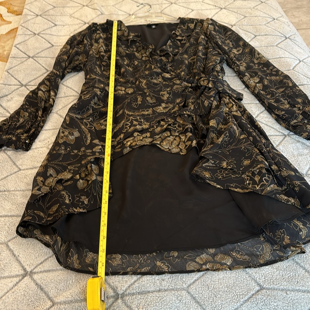 Torrid Layered Tie Front Wrap Hi-Low Tunic - Size 00 - Picture 8 of 15